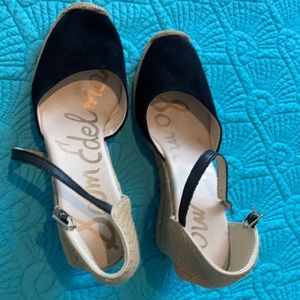 Sam Edelman black suede espadrilles